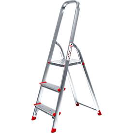 SZ Metall Aluminium trapladder, belastbaar tot 150 kg, 3 treden