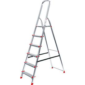 SZ Metall Aluminium trapladder, belastbaar tot 150 kg, 6 treden