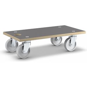 Wagner Transportroller MaxiGRIP, rechthoekig, met FSC-certificering, l x b x h = 575 x 300 x 150 mm, laadvermogen 500 kg