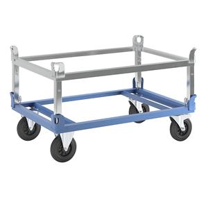 Eurokraft pro Palletonderwagen met opzetframe, laadvermogen 500 kg, blauw