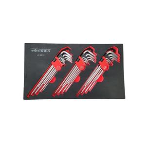Weber Tools Haakse sleutel set Extra lang Torx, Torx-H, Inbus 25 delig
