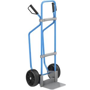 Eurokraft pro Steekwagen met sleeplatten, blauw, b x d van de steekplaat = 280 x 250 mm, verzinkt, massieve rubberbanden, vanaf 5 stuks