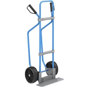 Eurokraft pro Steekwagen met sleeplatten, blauw, b x d van de steekplaat = 450 x 160 mm, verzinkt, massieve rubberbanden, vanaf 5 stuks