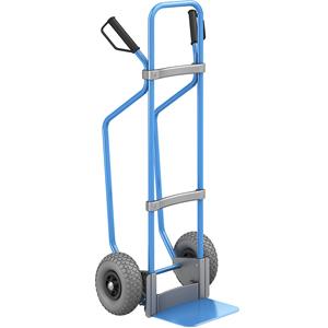 Eurokraft pro Steekwagen met sleeplatten, blauw, b x d van de steekplaat = 280 x 250 mm, blauw, PU-banden, vanaf 5 stuks