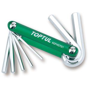 Toptul Zeskant stiftsleutelset HEX  7-IN-1 (1, 2.5, 3, 4, 5, 6, 8, 10 mm)