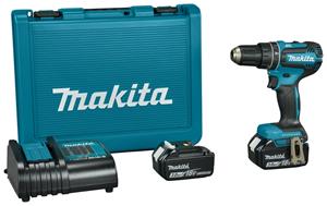 Makita DHP485SFE 18V Li-Ion Accu Klopboor- /schroefmachine Set (2x 3.0Ah Accu) In Koffer - Koolborstelloos