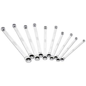 Vigor V7031 Ratel-ringsleutelset 10-delig Sleutelbreedte (metrisch) (alleen voor ADT) 10 - 19 mm