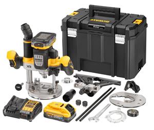 DeWALT DCW620H2 18V Li-ion Accu Bovenfrees Set (2x 5.0Ah POWERSTACK Accu) In TSTAK - 12mm