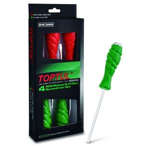 Toptul Splits- en kruiskopschroevendraaierset  4 stuks(2x SL,2x PH)