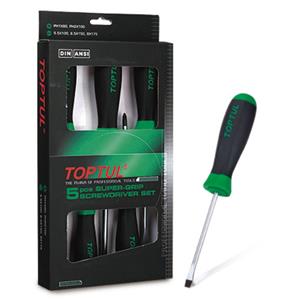 Toptul Sleuf+Kruissleuf Schroevendrehersatz  5Stk 5.5x100 6.5x150 8.0x175