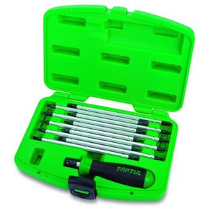 Toptul Schroevendraaierset  11 stuks (SL,PH,PZ,TORX,hexagon)