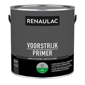 RENAULAC Primer Voor Muur- En Plafond  Grijs Mat 2,5l