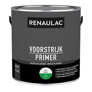 RENAULAC Primer Voor Muur- En Plafond  Wit Mat 2,5l