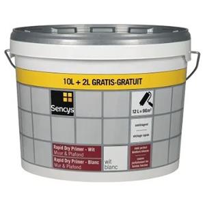Sencys Grondverf Rapid Dry Primer Muur & Plafond Mat Wit 12l