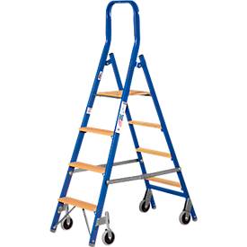 HACA Tredenladder Multicolor, dubbelzijdig begaanbaar, 2x3 treden, 1 platform