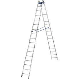 KRAUSE Dubbele trapladder, 2 x 16 sporten, + toolbag GRATIS