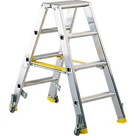 HACA Trapladder Mehrsi, licht metaal, 4 treden, 6,9 kg