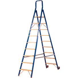 HACA Tredenladder Multicolor, dubbelzijdig begaanbaar, 2x8 treden, 1 platform