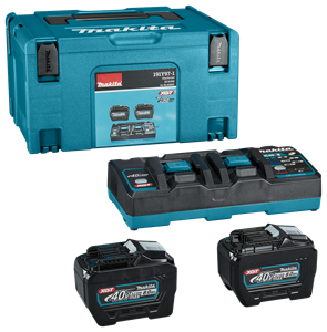 Makita 191Y97-1 40v XGT Li-ion Accu Starterset (2x 8.0Ah) + Duolader In Mbox