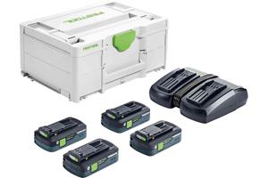 Festool SYS 18V 4x4,0/TCL 6 DUO Energieset (4x 4,0Ah) In Systainer