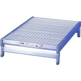 HACA Aluminium plateau, 200 x 650 x 1000 mm