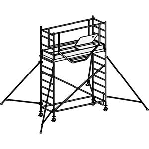 HYMER Rolsteiger ADVANCED SAFE-T 7075, gelast, platform = 2,08 x 0,61 m, max. werkhoogte 4,25 m