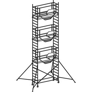 HYMER Rolsteiger ADVANCED SAFE-T 7075, gelast, platform = 2,08 x 0,61 m, max. werkhoogte 8,25 m