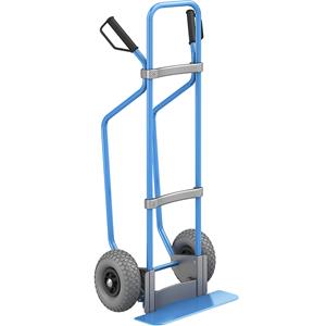 Eurokraft pro Steekwagen met sleeplatten, blauw, b x d van de steekplaat = 450 x 160 mm, blauw, PU-banden, vanaf 5 stuks