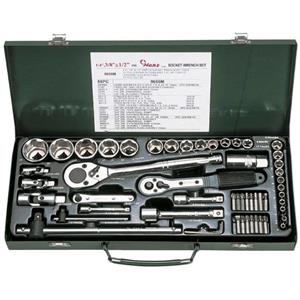 Hans Dopsleutelset  1/4 inch, 3/8 inch, 1/2 inch 55 teilig