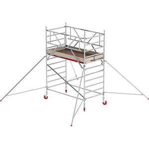 ALTREX Rolsteiger RS TOWER 42 breed, houten platform, lengte 2,45 m, werkhoogte 4,20 m
