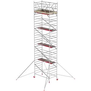 ALTREX Rolsteiger RS TOWER 42 breed, houten platform, lengte 1,85 m, werkhoogte 10,20 m