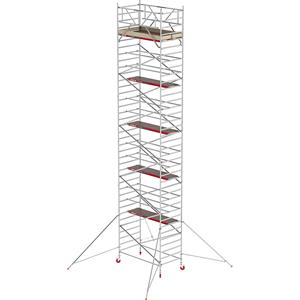 ALTREX Rolsteiger RS TOWER 42 breed, houten platform, lengte 1,85 m, werkhoogte 12,20 m