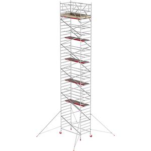 ALTREX Rolsteiger RS TOWER 42 breed, houten platform, lengte 2,45 m, werkhoogte 13,20 m