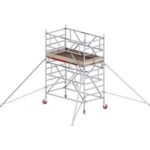 ALTREX Rolsteiger RS TOWER 42 breed met Safe-Quick, houten platform, lengte 1,85 m, werkhoogte 4,20 m