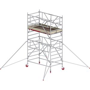 ALTREX Rolsteiger RS TOWER 42 breed met Safe-Quick, houten platform, lengte 2,45 m, werkhoogte 5,20 m