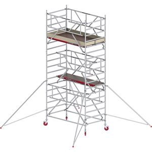 ALTREX Rolsteiger RS TOWER 42 breed met Safe-Quick, houten platform, lengte 1,85 m, werkhoogte 6,20 m