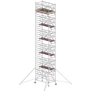 ALTREX Rolsteiger RS TOWER 42 breed met Safe-Quick, houten platform, lengte 1,85 m, werkhoogte 12,2 m