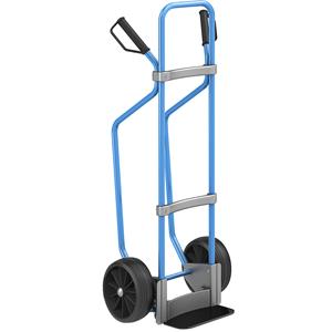 Eurokraft pro Steekwagen met sleeplatten, blauw, b x d van de steekplaat = 280 x 140 mm, zwart, massieve rubberbanden, vanaf 5 stuks