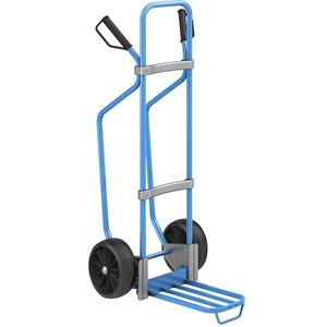 Eurokraft pro Steekwagen met sleeplatten, blauw, b x d van de pakketsteekplaat = 430 x 250 mm, blauw, met handgreep, massieve rubberbanden, vanaf 5 stuks