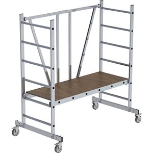 MUNK Aluminium vouwsteiger ML, standaarduitvoering, platform 1,60 x 0,60 m, zonder telescopische stabilisatoren