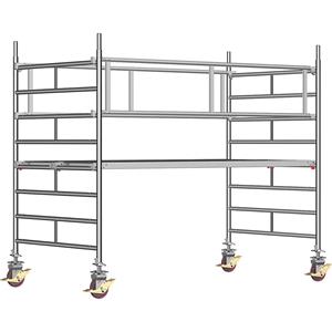 Layher Universele rolsteiger, brede uitvoering, steigerhoogte 2,43 m