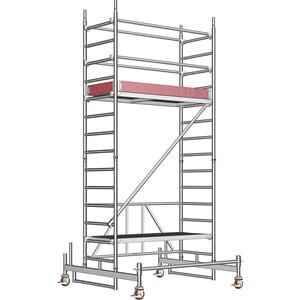 Layher Aluminium vouwsteiger ZIFA, platform 1,80 x 0,75 m, steigerhoogte 3,98 m