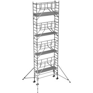 ZARGES S-PLUS rolsteiger, platform 1,80 x 0,60 m, werkhoogte 9,25 m