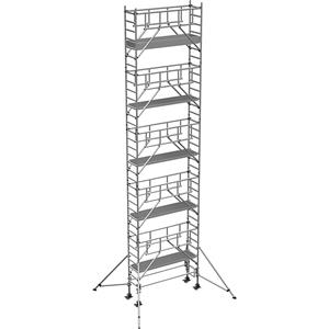 ZARGES S-PLUS rolsteiger, platform 1,80 x 0,60 m, werkhoogte 11,20 m
