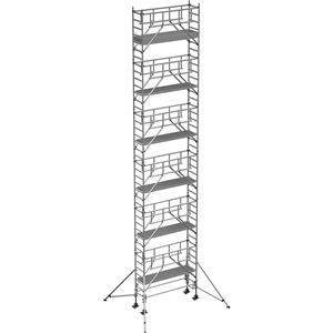 ZARGES S-PLUS rolsteiger, platform 1,80 x 0,60 m, werkhoogte 13,20 m