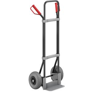 Eurokraft pro Steekwagen, zwart, b x d van de steekplaat = 280 x 140 mm, verzinkt, PU-banden, vanaf 5 stuks