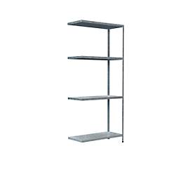 Schulte Regalwelt Legborden zonder bouten in modulair systeem, aanbouwstelling, 800 x 350 x 1800 mm, gegalvaniseerd