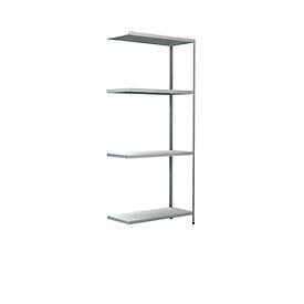 Schulte Regalwelt Legbordstelling in modulair systeem, Aanbouwstelling, 800 x 350 x 1800 mm, wit
