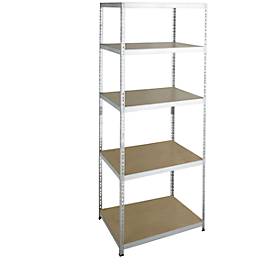 SZ Metall Legbordstelling - zware belasting - complete stelling - met 5 legborden - B 920 x D 460 x H 2400 mm - gegalvaniseerd