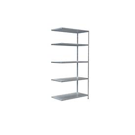 Schulte Regalwelt Legborden zonder bouten in modulair systeem, aanbouwstelling, 1000 x 500 x 2000 mm, gegalvaniseerd
